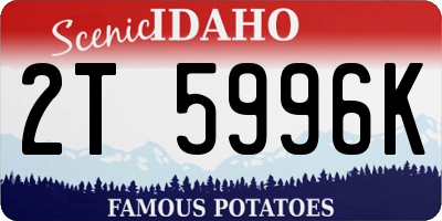 ID license plate 2T5996K