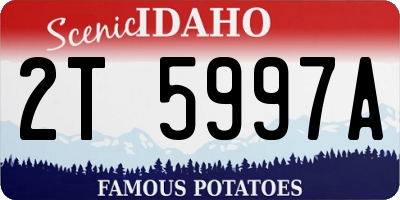 ID license plate 2T5997A