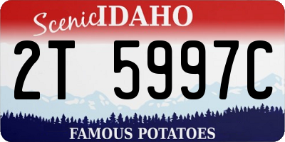 ID license plate 2T5997C