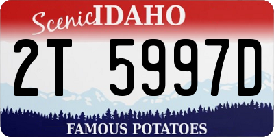 ID license plate 2T5997D