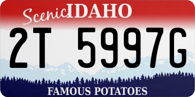 ID license plate 2T5997G