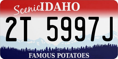 ID license plate 2T5997J