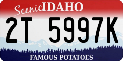 ID license plate 2T5997K