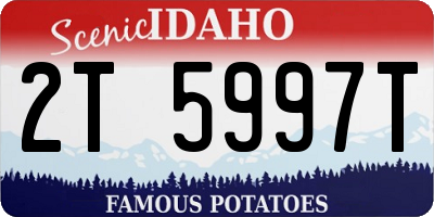 ID license plate 2T5997T