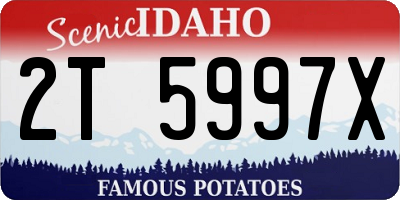 ID license plate 2T5997X