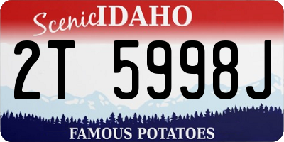 ID license plate 2T5998J