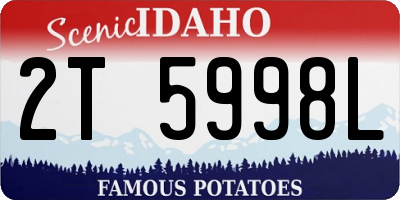 ID license plate 2T5998L