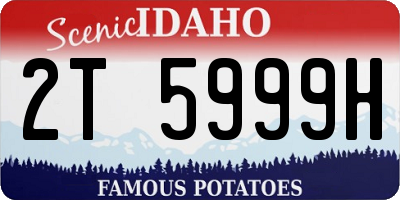 ID license plate 2T5999H