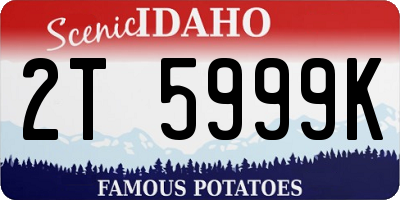ID license plate 2T5999K