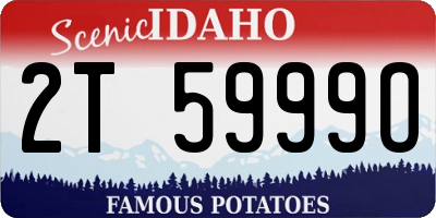 ID license plate 2T5999O