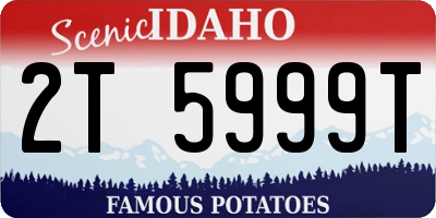 ID license plate 2T5999T