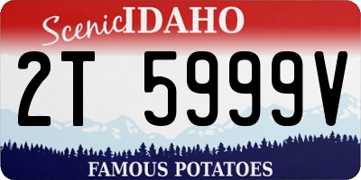 ID license plate 2T5999V