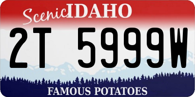 ID license plate 2T5999W