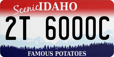 ID license plate 2T6000C