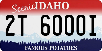 ID license plate 2T6000I