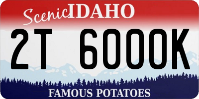ID license plate 2T6000K