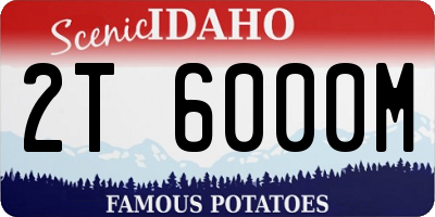 ID license plate 2T6000M