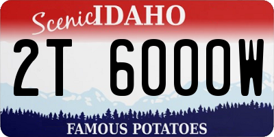 ID license plate 2T6000W