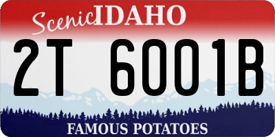 ID license plate 2T6001B