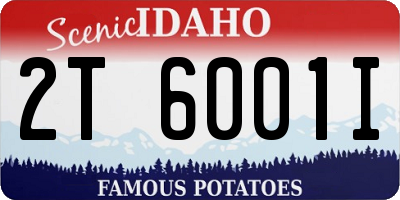 ID license plate 2T6001I