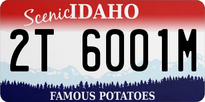 ID license plate 2T6001M