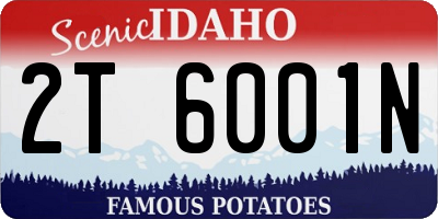 ID license plate 2T6001N