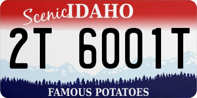 ID license plate 2T6001T