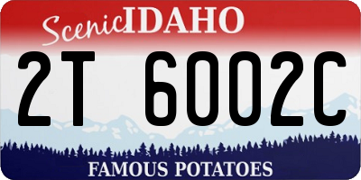 ID license plate 2T6002C