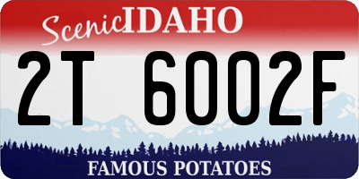ID license plate 2T6002F