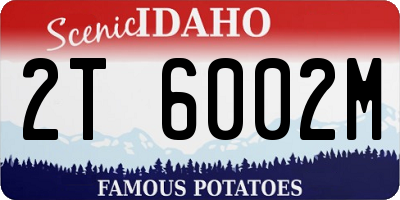 ID license plate 2T6002M