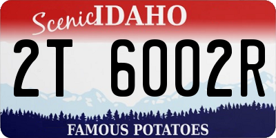 ID license plate 2T6002R
