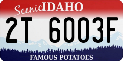ID license plate 2T6003F
