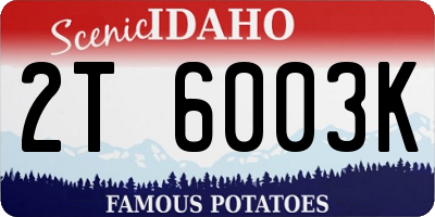 ID license plate 2T6003K