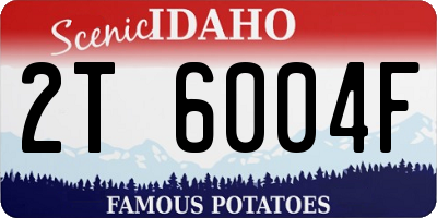 ID license plate 2T6004F