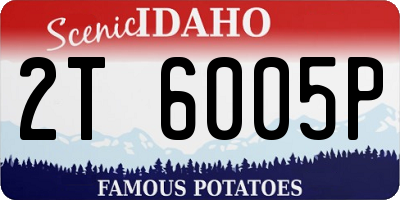 ID license plate 2T6005P