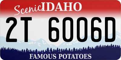 ID license plate 2T6006D