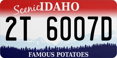 ID license plate 2T6007D