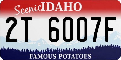 ID license plate 2T6007F