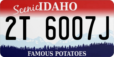 ID license plate 2T6007J