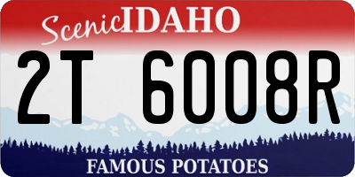 ID license plate 2T6008R