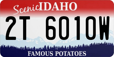 ID license plate 2T6010W
