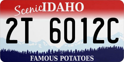 ID license plate 2T6012C