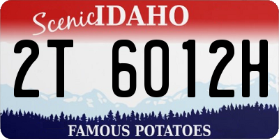ID license plate 2T6012H
