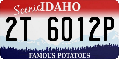ID license plate 2T6012P
