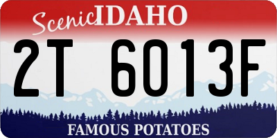 ID license plate 2T6013F