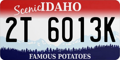 ID license plate 2T6013K