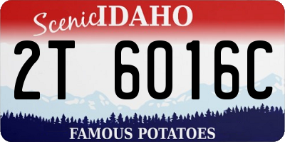 ID license plate 2T6016C