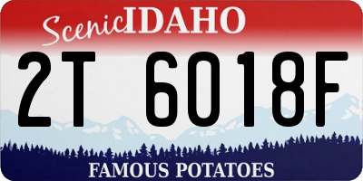 ID license plate 2T6018F