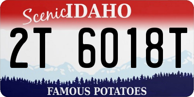 ID license plate 2T6018T