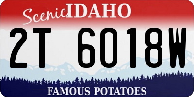 ID license plate 2T6018W